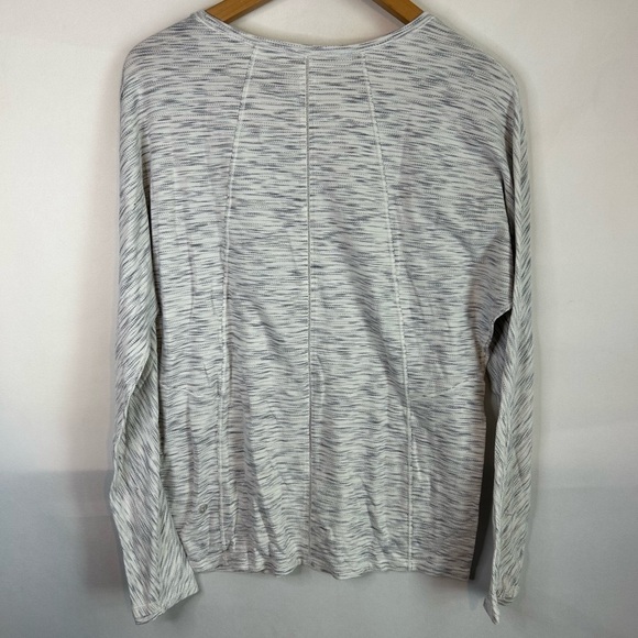 Lululemon Set To Sweat Long Sleeve Size 10 Tiger Space Dye Hail White - Picture 3 of 4
